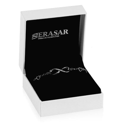 Infinity Bracelet “Infinity” 925 Sterling Silver - Black